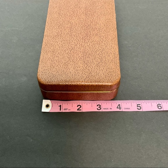 Vintage Mid Century Modern Farrington Texol Jewelry Box Brown - Picture 7 of 10